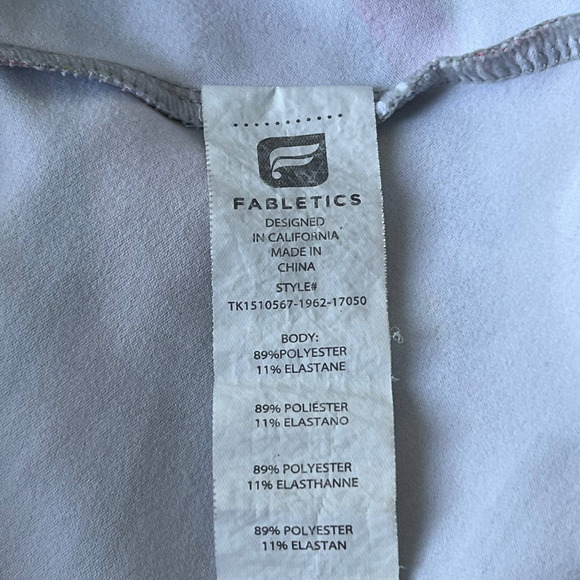 Fabletics Women's Pink Athletic Active Color Blocked Sleeveless Tank Size Large - Picture 8 of 8